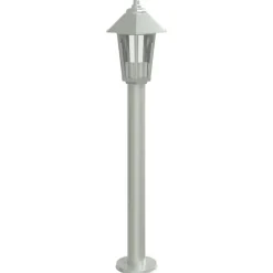 vidaXL Lámpara de suelo de exterior acero inoxidable 80 cm Plateado Outlet