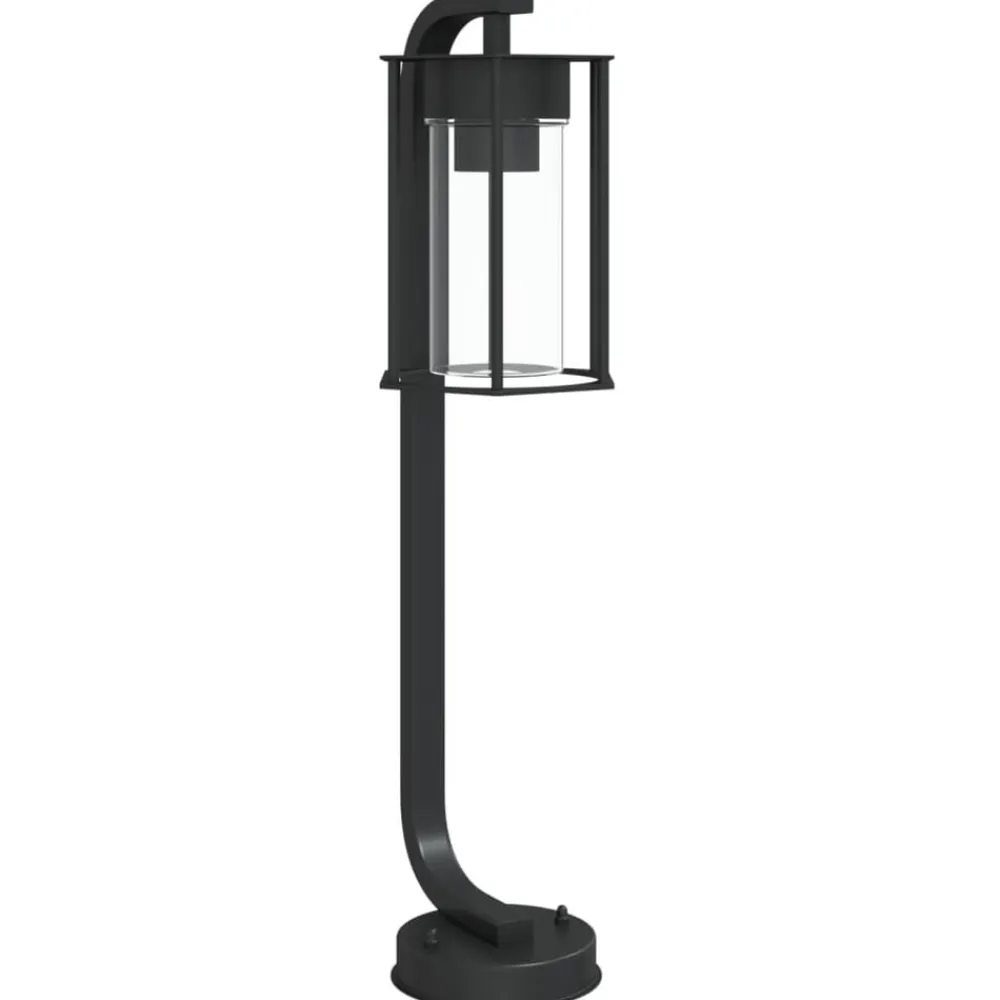 vidaXL Lámpara de suelo de exterior acero inoxidable negro 60 cm Discount