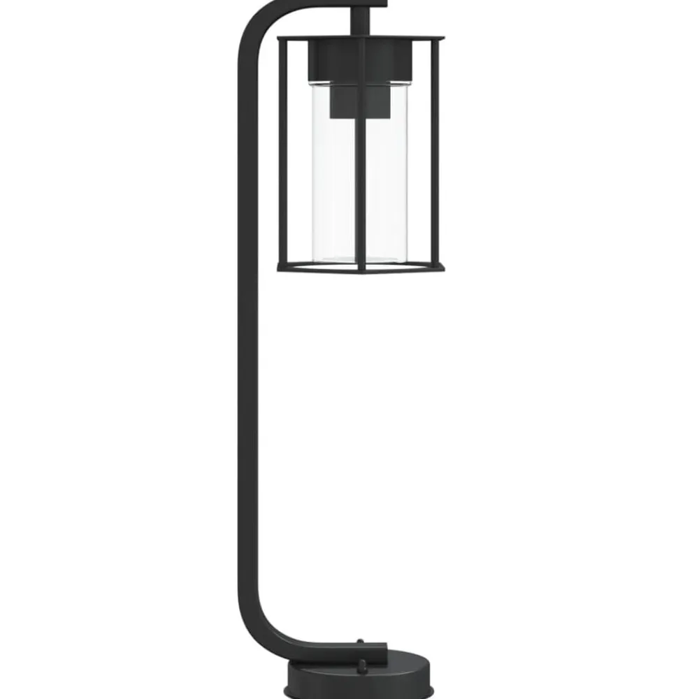 vidaXL Lámpara de suelo de exterior acero inoxidable negro 60 cm Discount