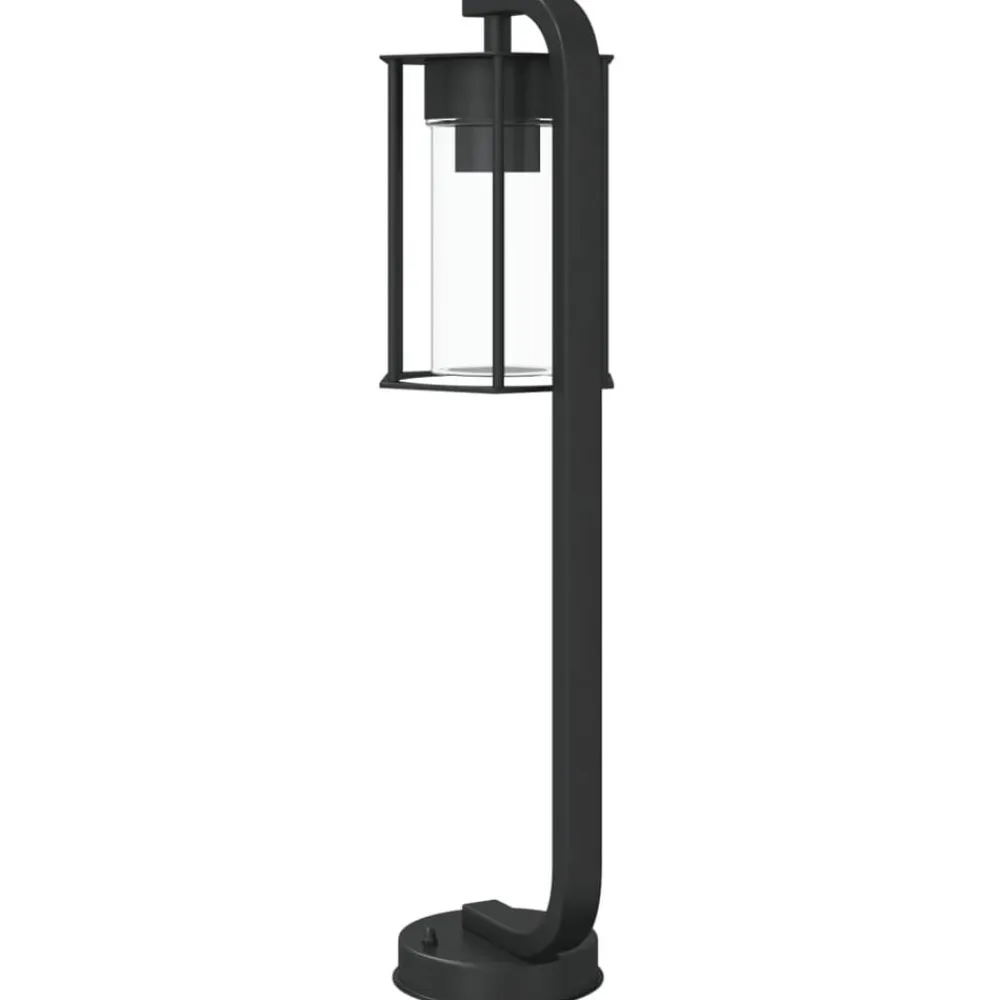 vidaXL Lámpara de suelo de exterior acero inoxidable negro 60 cm Discount