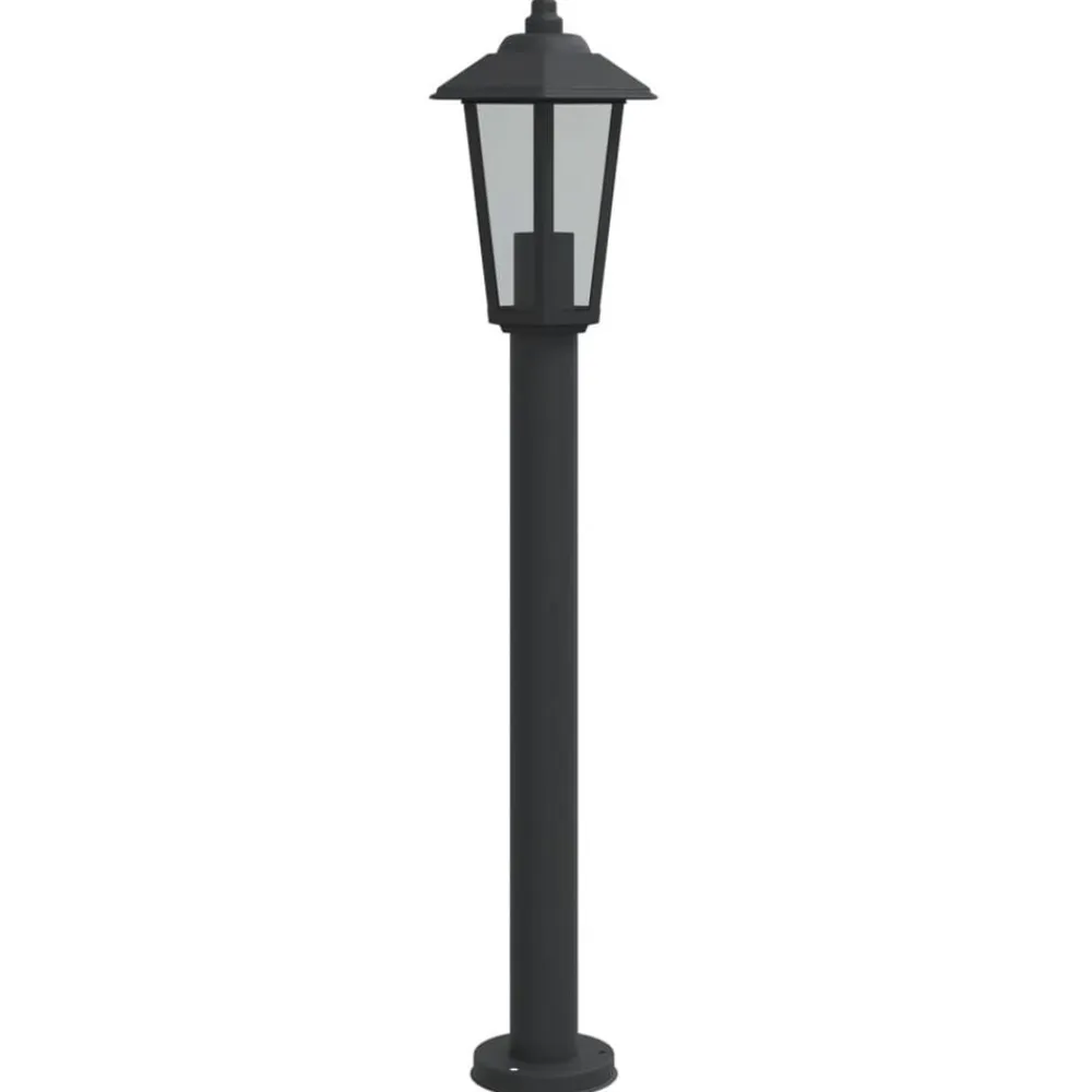 vidaXL Iluminación-Lámpara de suelo de exterior acero inoxidable 80 cm