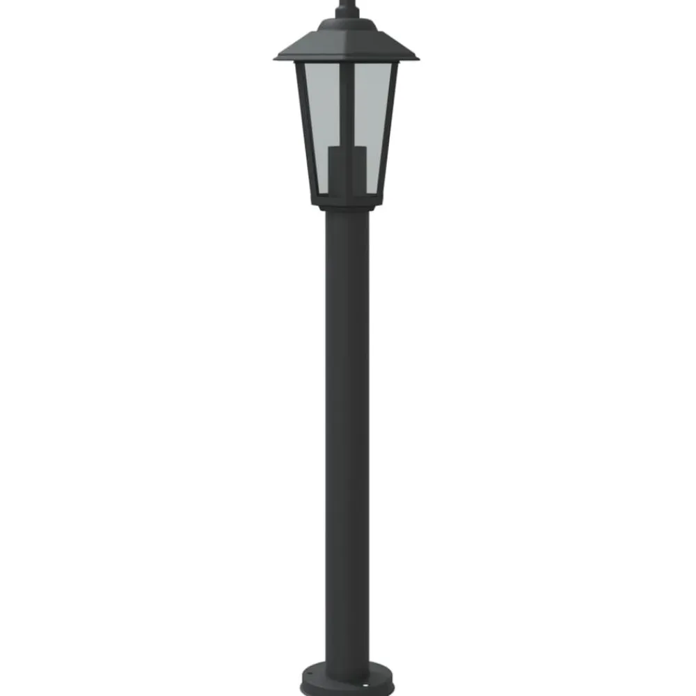 vidaXL Iluminación-Lámpara de suelo de exterior acero inoxidable 80 cm