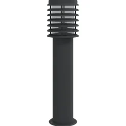 vidaXL Lámpara de suelo de exterior acero inoxidable 60 cm Negro New
