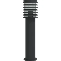 vidaXL Lámpara de suelo de exterior acero inoxidable 60 cm Negro New