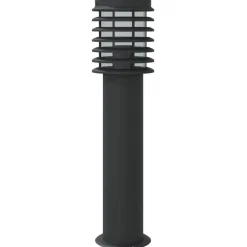 vidaXL Lámpara de suelo de exterior acero inoxidable 60 cm Negro New