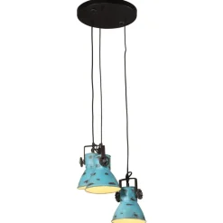 vidaXL Lámpara de techo desgastado 25 W E27 30x30x100 cm Azul Best