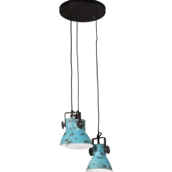 vidaXL Lámpara de techo desgastado 25 W E27 30x30x100 cm Azul Best