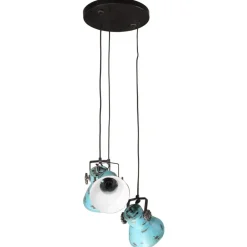 vidaXL Lámpara de techo desgastado 25 W E27 30x30x100 cm Azul Best