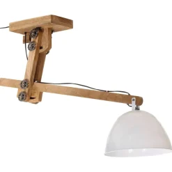 vidaXL Lámpara de techo blanca 25 W E27 105x30x65-108 cm Blanco New