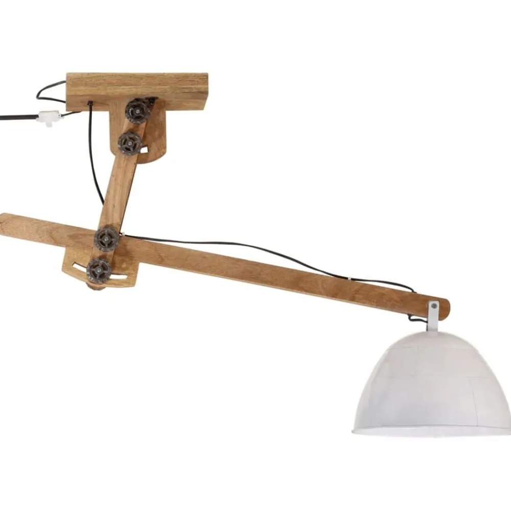 vidaXL Lámpara de techo blanca 25 W E27 105x30x65-108 cm Blanco New