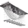 vidaXL Lámpara de techo con lágrimas de cristal 8 x G9 29 cm Online