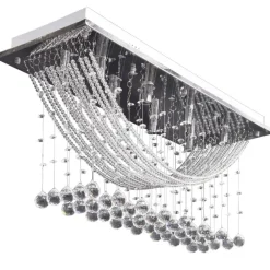 vidaXL Lámpara de techo con lágrimas de cristal 8 x G9 29 cm Online