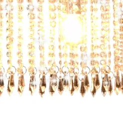 vidaXL Iluminación-Lámpara de techo con cuentas de cristal plateado 104 cm E14
