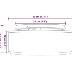 vidaXL Lámpara de techo con focos 30 x 30 x 13,5 cm tela White Outlet