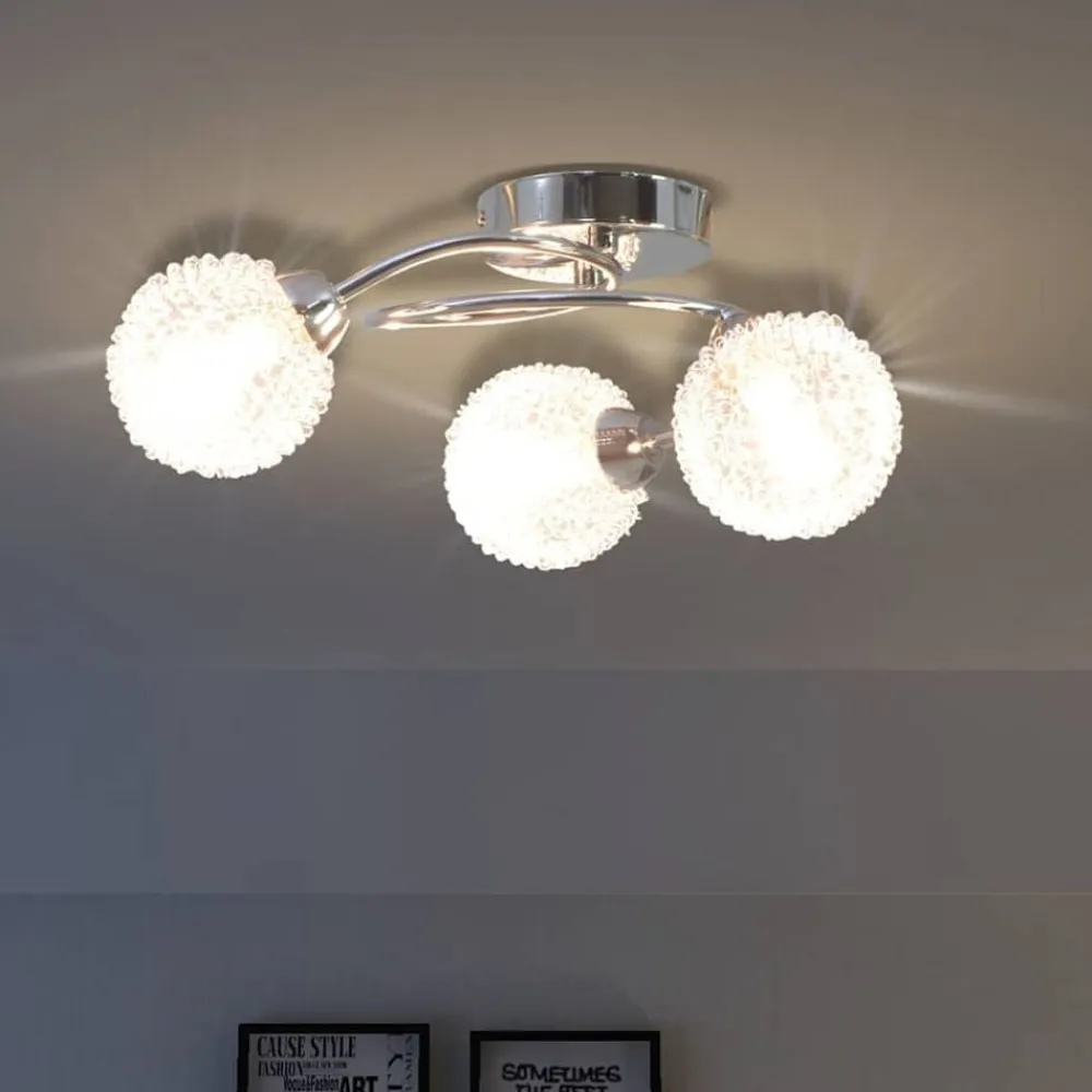 vidaXL Lámpara de techo con 3 bombillas LED G9 120 W Best