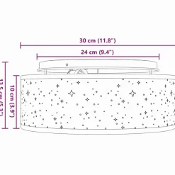 vidaXL Iluminación-Lámpara de techo con focos 30 x 30 x 13,5 cm tela