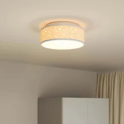 vidaXL Iluminación-Lámpara de techo con focos 30 x 30 x 13,5 cm tela