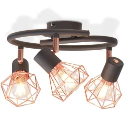 vidaXL Lámpara de techo con 3 bombillas LED de filamento 12 W Online