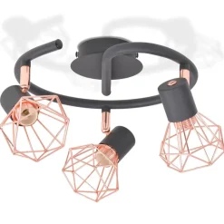 vidaXL Lámpara de techo con 3 bombillas LED de filamento 12 W Online
