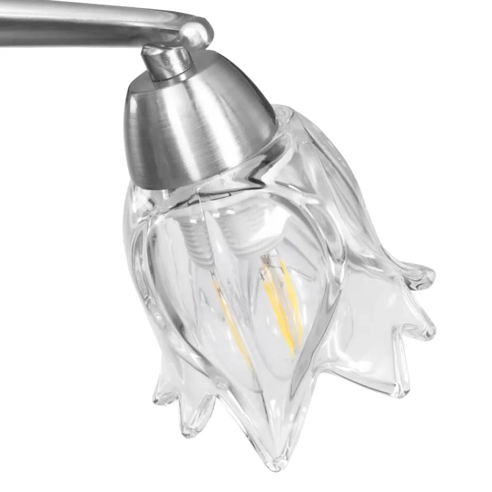 vidaXL Iluminación-Lámpara de techo con pantallas vidrio tulipán 3 bombillas E14