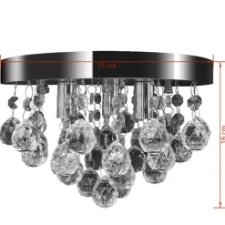 vidaXL Iluminación-Lámpara de techo de cristal diseño