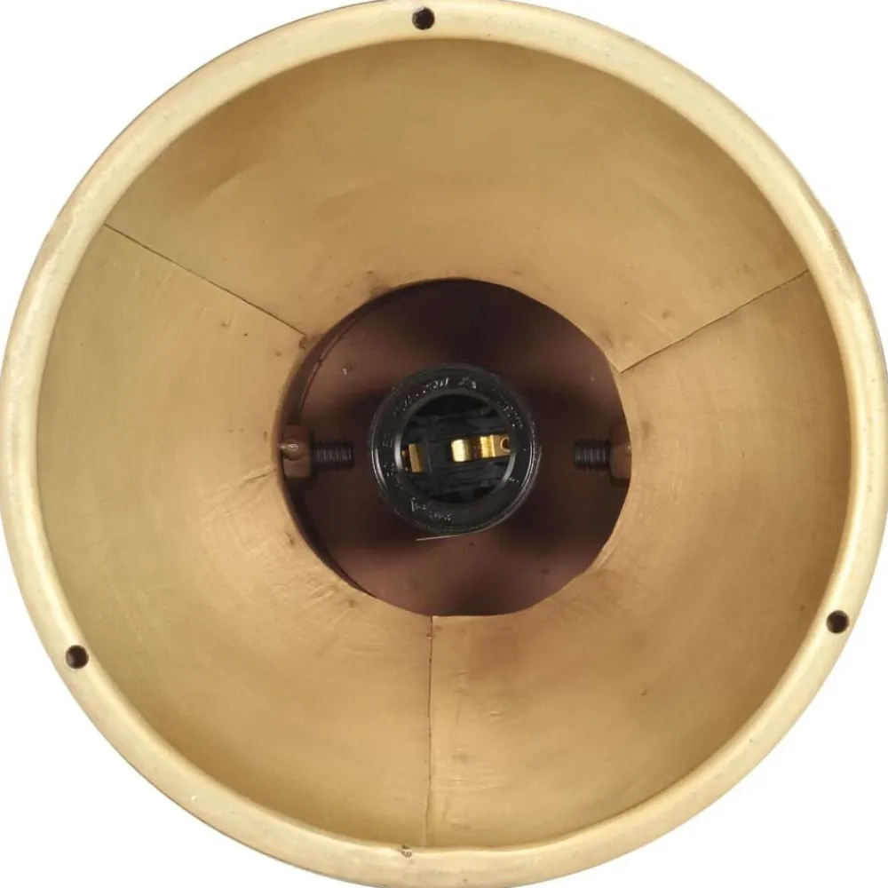 vidaXL Lámpara de techo industrial madera de mango latón E27 Hot