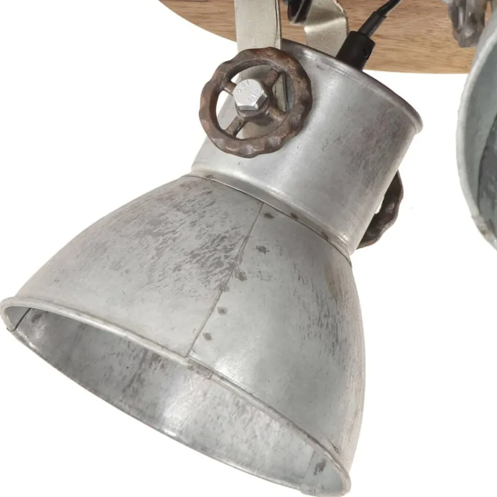 vidaXL Lámpara de techo industrial 25 W 42x27 cm E27 Plateado Online