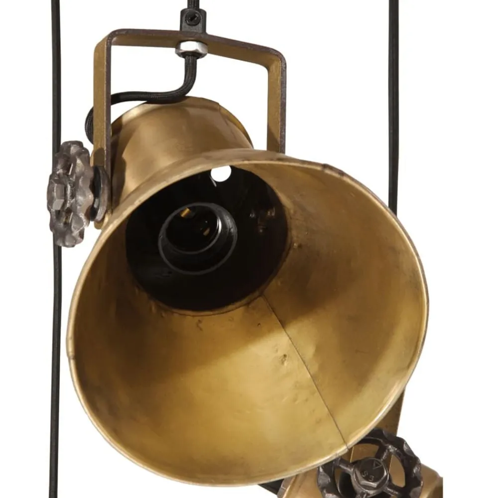 vidaXL Iluminación-Lámpara de techo latón vintage 25 W E27 30x30x100 cm