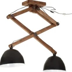 vidaXL Iluminación-Lámpara de techo negra 25 W E27 29x18x85 cm
