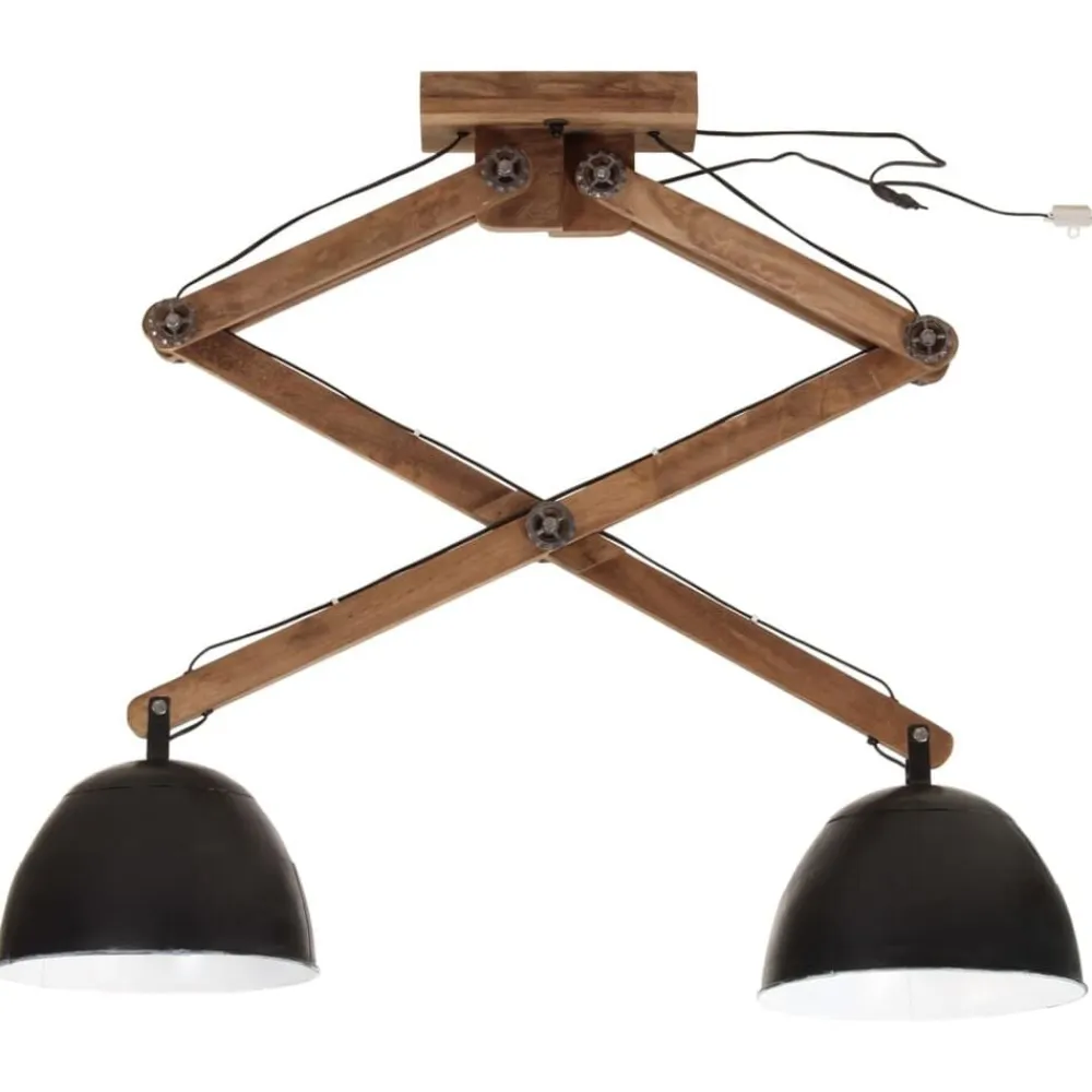 vidaXL Iluminación-Lámpara de techo negra 25 W E27 29x18x85 cm