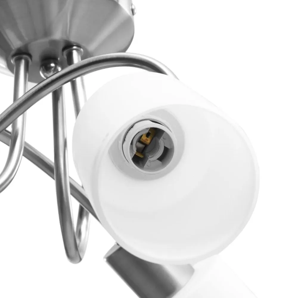 vidaXL Iluminación-Lámpara de techo pantallas cerámica cono blanco 3 bombillas E14