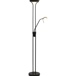 vidaXL Lámpara LED de pie regulable 23 W Negro Sale