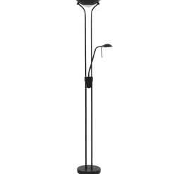 vidaXL Lámpara LED de pie regulable 23 W Negro Sale