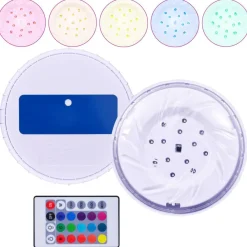 vidaXL Piscina Y Spa-Lámpara LED sumergible flotante piscina con mando