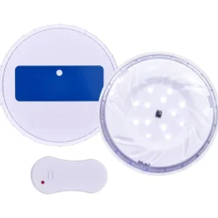 vidaXL Lámpara LED sumergible flotante piscina mando distancia Blanco Discount