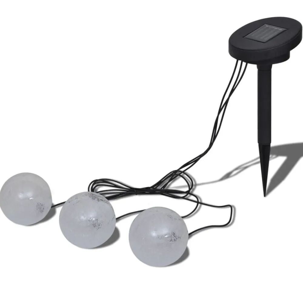 vidaXL Iluminación-Lámpara solar con 3 LED flotantes en forma de bola para piscina