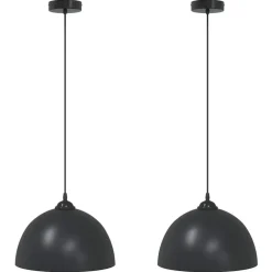 vidaXL Iluminación-Lámparas colgantes 2 uds regulable en altura E27 Ø 30 cm