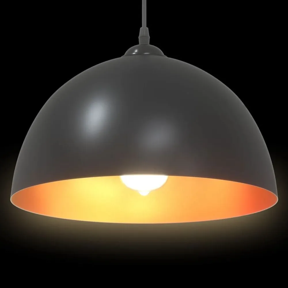 vidaXL Iluminación-Lámparas colgantes 2 uds regulable en altura E27 Ø 30 cm