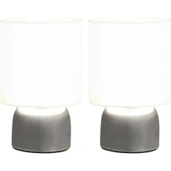 vidaXL Lámparas de mesa táctiles 2 unidades blanco E14 Sale