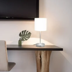 vidaXL Lámparas de mesa táctiles 2 unidades blanco E14 Discount