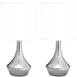 vidaXL Lámparas de mesa táctiles 2 unidades blanco E14 Online