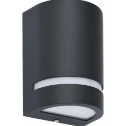 vidaXL Iluminación-Lámparas de pared de exterior 2 uds 35 W negro semicircular