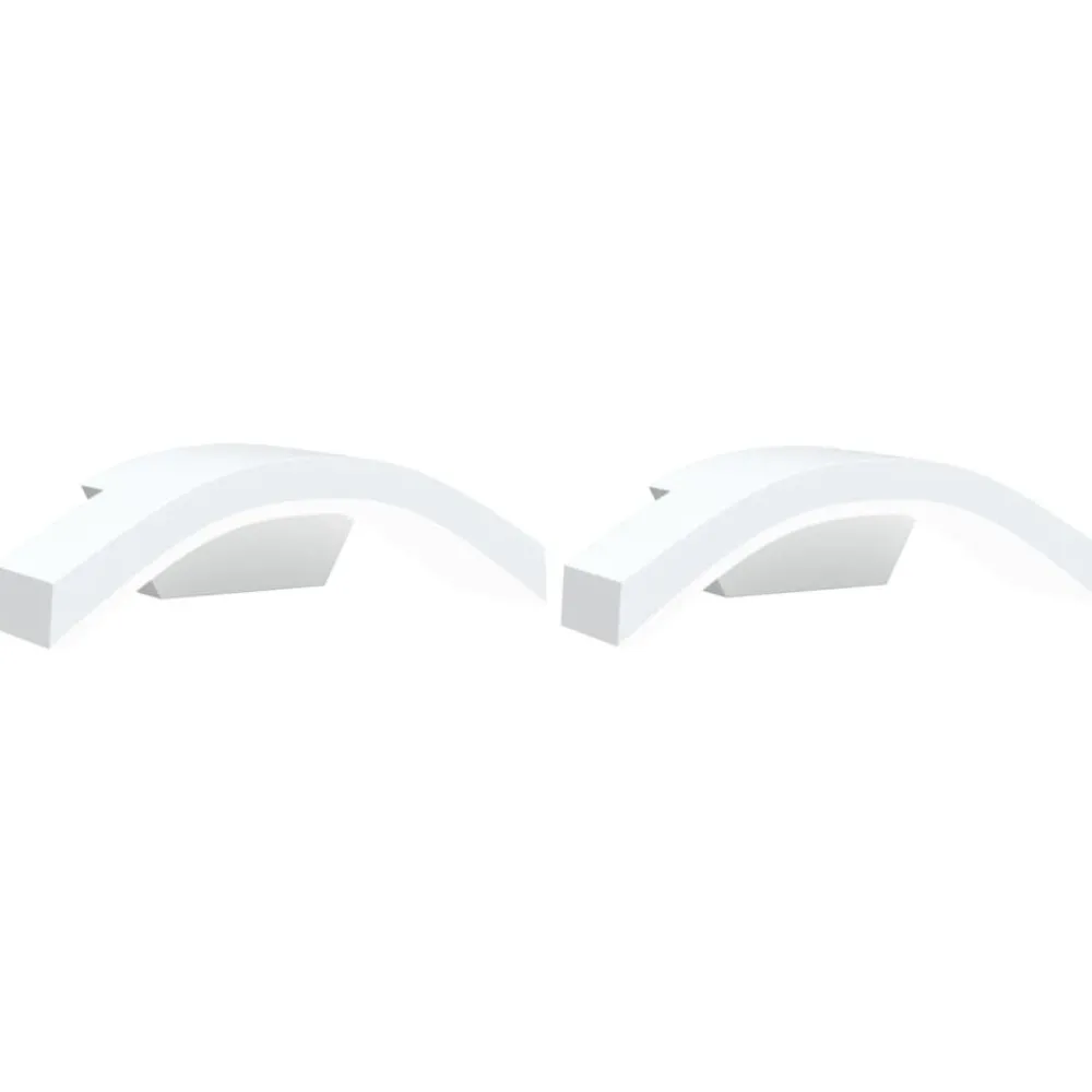 vidaXL Lámparas de pared LED de exterior 2 uds aluminio fundido Blanco Online