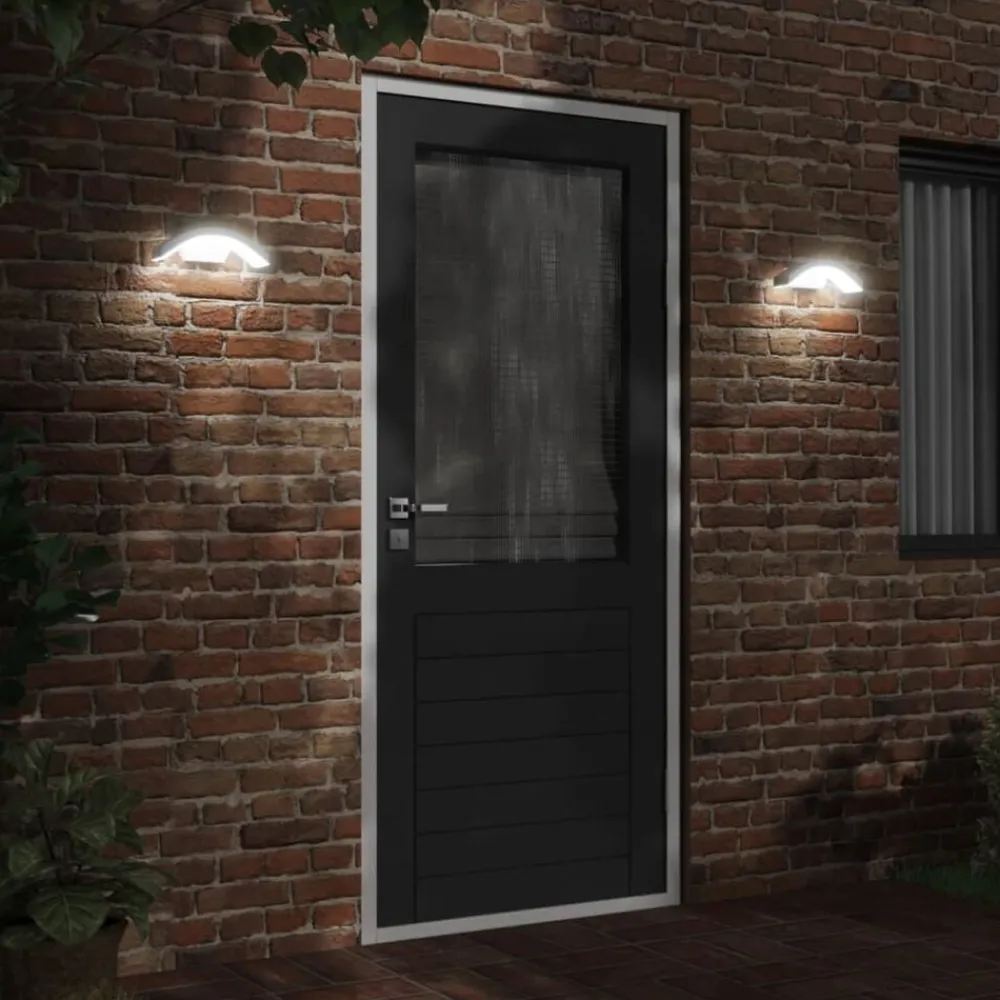 vidaXL Lámparas de pared LED de exterior 2 uds aluminio fundido Blanco Online