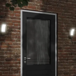 vidaXL Iluminación-Lámparas de pared LED de exterior 2 uds aluminio fundido