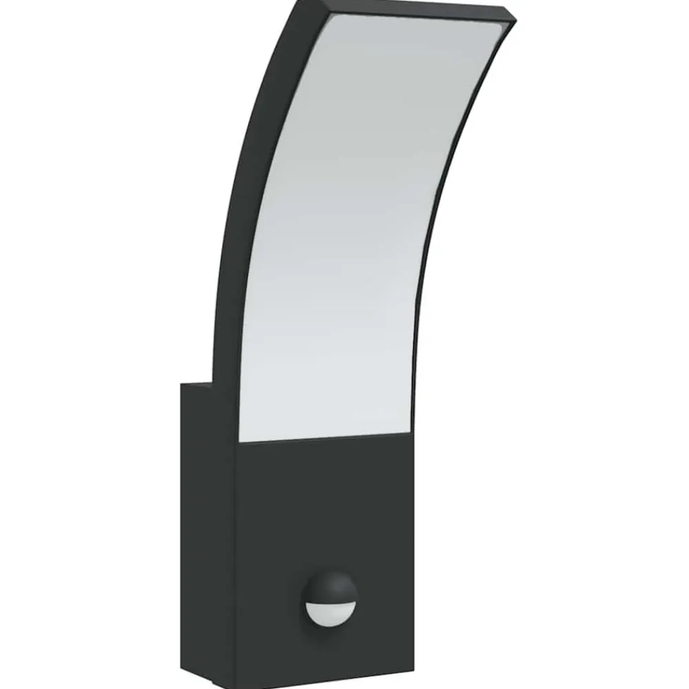 vidaXL Iluminación-Lámparas de pared LED exterior con sensor 2 uds aluminio