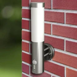 vidaXL Lámparas de pared para exterior 2 uds. con detector de movimiento acero inoxidable Best