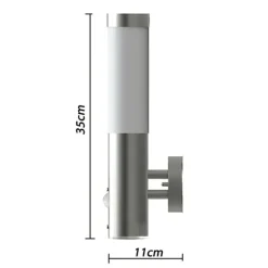 vidaXL Lámparas de pared para exterior 2 uds. con detector de movimiento acero inoxidable Best