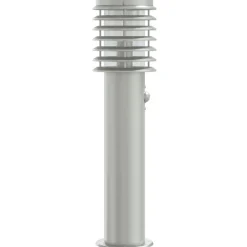 vidaXL Iluminación-Lámparas de suelo de exterior con sensor acero inoxidable 60 cm