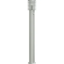 vidaXL Lámparas de suelo de exterior con sensor acero inoxidable 110cm Plateado Outlet